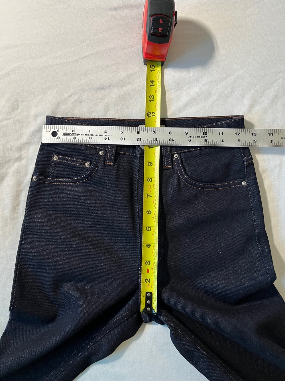 NWOT Toteme Dark Indigo Rinsed Blue Straight Leg Jeans - Picture 8 of 9